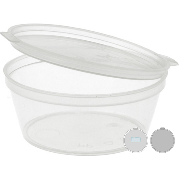 Small Terrine with Built-in Transparent Lid PP